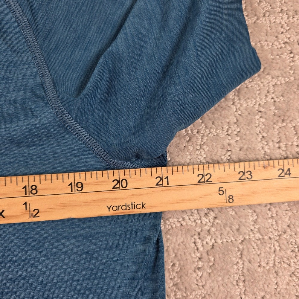Lululemon Metal Vent Tech Polo Shirt Mens Large Blue Teal Short Sleeve Athletic - Picture 7 of 8